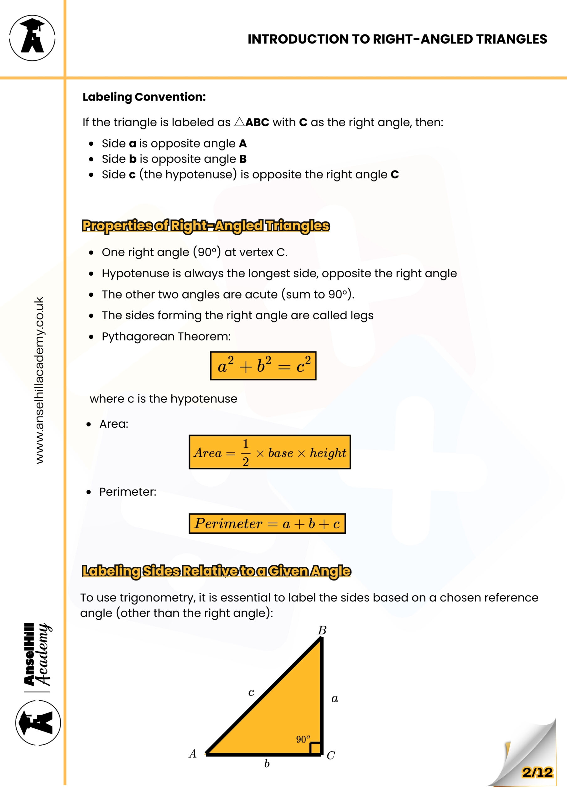 Introduction to Right-Angled Triangles - Image 3