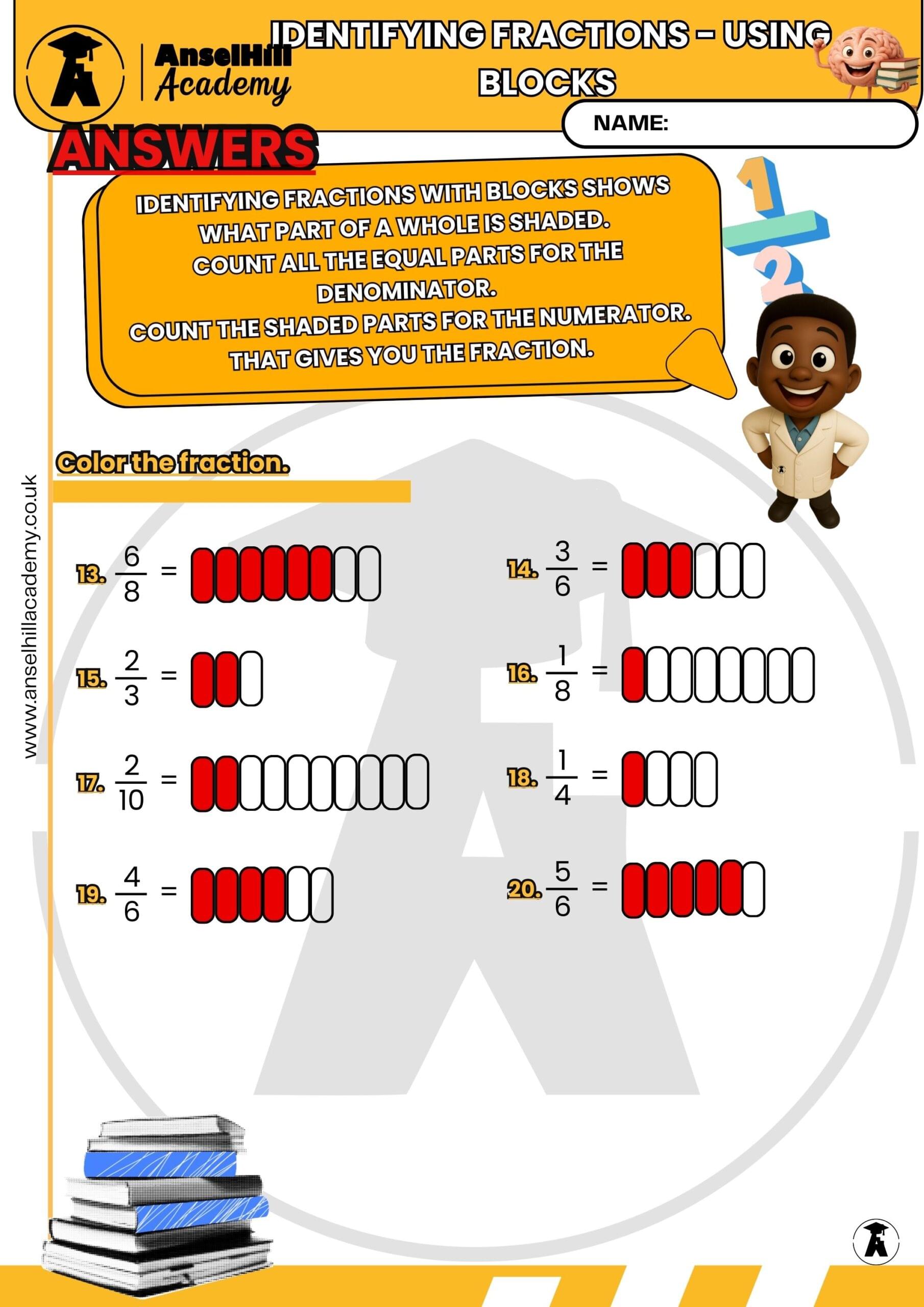 Identifying Fractions Using Blocks - Image 4